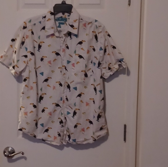 💙🌺Men's Toucan Print Shirt - Multicolor - Picture 8 of 8